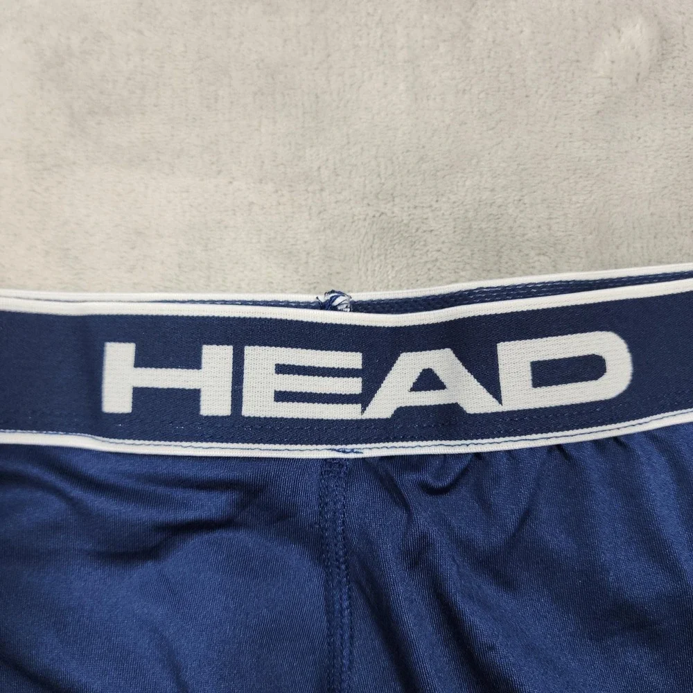 HEAD Leggings Mens M Blue Compression Stretch Base Layer Running Athletic Gym